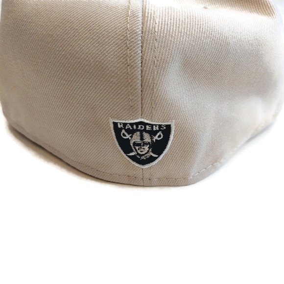 59Fifty New Era Size 7 5/8 Las Vegas Raiders Fitted Hat Cap Low Profile Curved - Picture 4 of 7